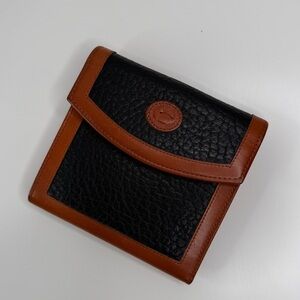 Navy Blue and Brown Dooney Wallet